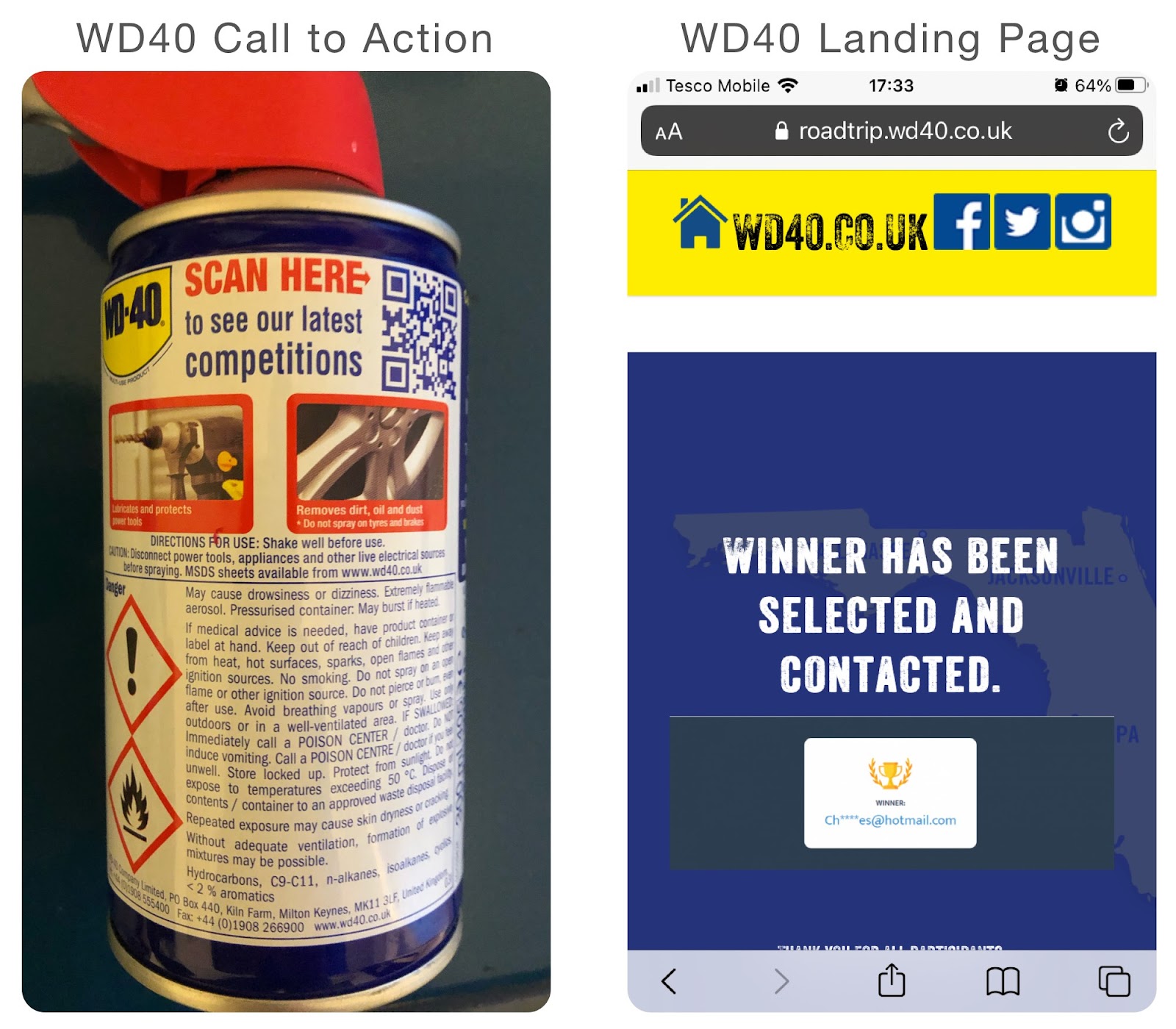 WD40's on packaging QR Code shows the risk of running short term promotions 